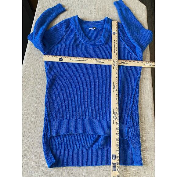 FREE PEOPLE Sunday Scoop Hi-Low Tunic Sweater oversized Cotton Blend XS/TP - Picture 7 of 11